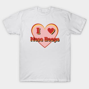 I Heart Nose Boops – I Love Nose Boops – Red T-Shirt